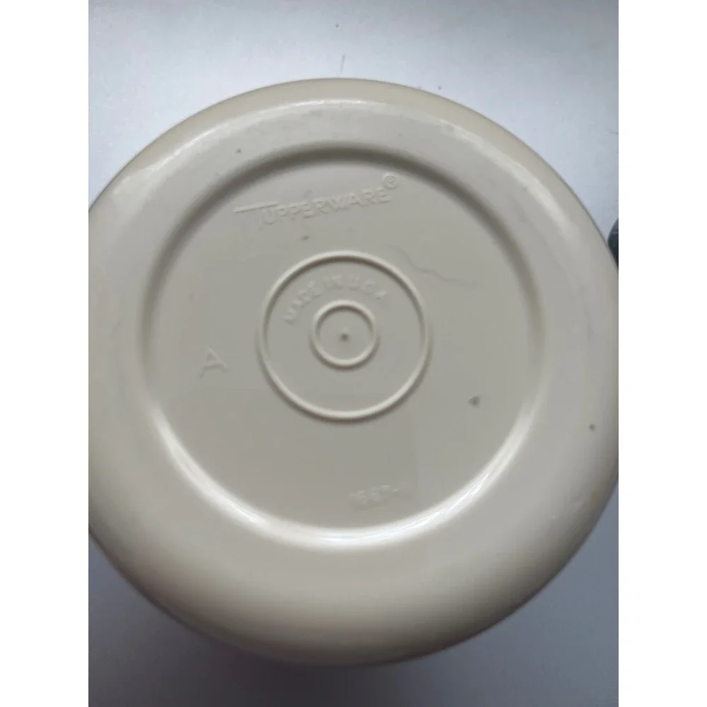 Vintage Tupperware Servalier Bowl Almond Cream Round Container with Lid 1557-11